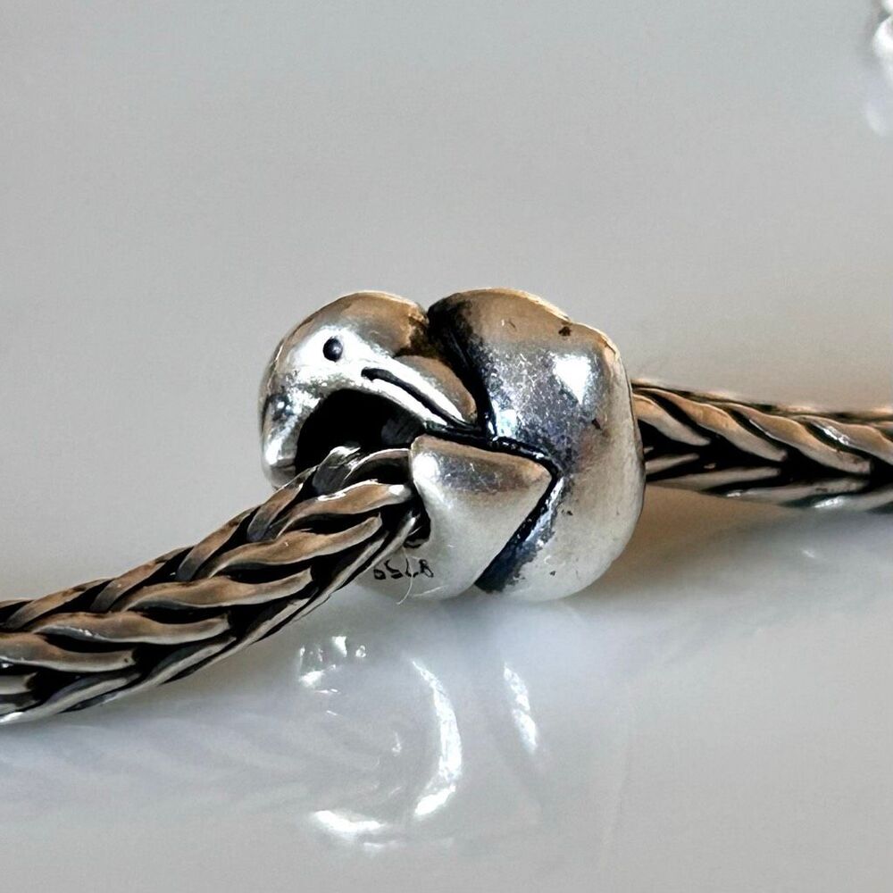 TROLLBEADS Dolphins Silver Bead LAA 925S Retired, Preloved Very Good